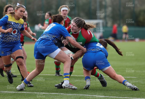 080325  Gwalia Lightning v Clovers, Celtic Challenge - Jemima Adams Verling of Clovers powers over to score try