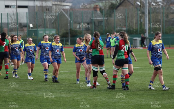 080325  Gwalia Lightning v Clovers, Celtic Challenge - The teams congratulate each other at the end of the match