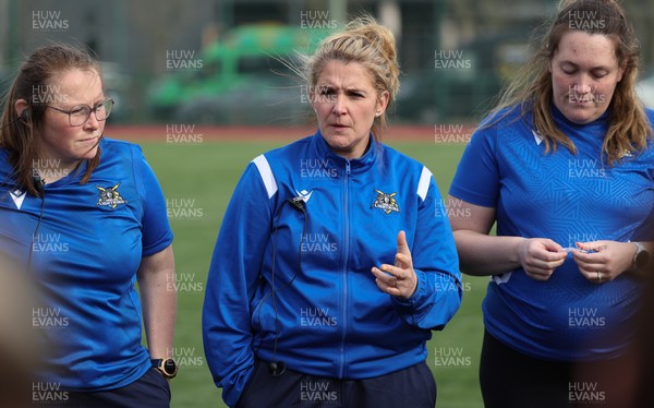 080325  Gwalia Lightning v Clovers, Celtic Challenge - Gwalia Lightning head coach Catrina Nicholas-McLaughlin at the end of the match