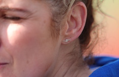 140226 - Gwalia Lightning v Clovers, Celtic Challenge - Lightning symbol earrings worn my \gc\