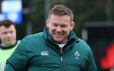 140226 - Gwalia Lightning v Clovers, Celtic Challenge - Clovers head coach Denis Fogarty at the end of the match