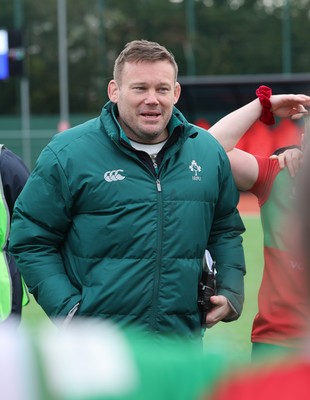 140226 - Gwalia Lightning v Clovers, Celtic Challenge - Clovers head coach Denis Fogarty at the end of the match