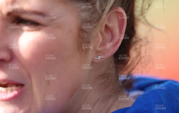 140226 - Gwalia Lightning v Clovers, Celtic Challenge - Lightning symbol earrings worn my \gc\