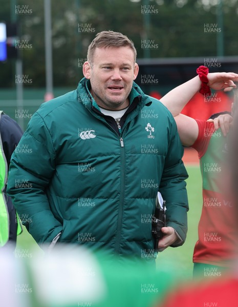140226 - Gwalia Lightning v Clovers, Celtic Challenge - Clovers head coach Denis Fogarty at the end of the match
