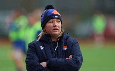 170126 - Gwalia Lightning v Edinburgh Rugby, Celtic Challenge - Edinburgh head coach Claire Cruikshank