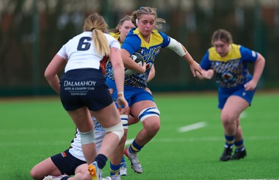 170126 - Gwalia Lightning v Edinburgh Rugby, Celtic Challenge - Tilly Vucaj of Gwalia Lightning charges forward