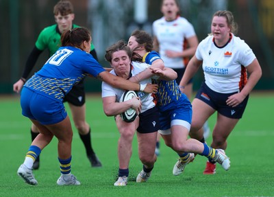 170126 - Gwalia Lightning v Edinburgh Rugby, Celtic Challenge - Aila Ronald of Edinburgh Rugby is tackled