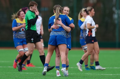 170126 - Gwalia Lightning v Edinburgh Rugby, Celtic Challenge - Gwalia Lightning celebrate on the final whistle