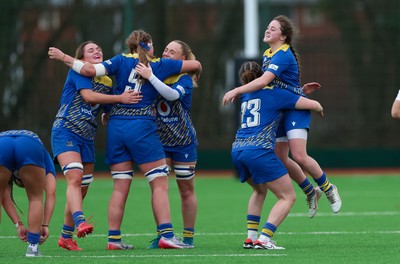 170126 - Gwalia Lightning v Edinburgh Rugby, Celtic Challenge - Gwalia Lightning celebrate on the final whistle