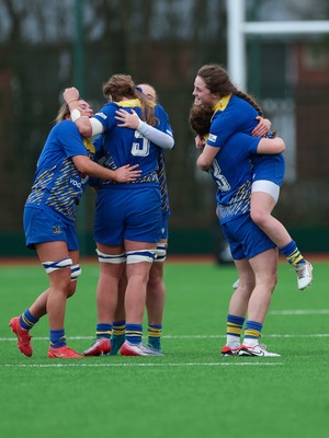 170126 - Gwalia Lightning v Edinburgh Rugby, Celtic Challenge - Gwalia Lightning celebrate on the final whistle