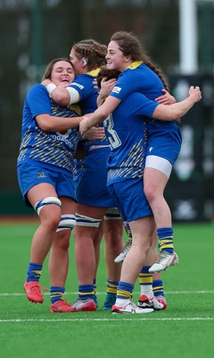 170126 - Gwalia Lightning v Edinburgh Rugby, Celtic Challenge - Gwalia Lightning celebrate on the final whistle