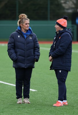 170126 - Gwalia Lightning v Edinburgh Rugby, Celtic Challenge - Gwalia Lightning head coach Catrina Nicholas-McLaughlin and Edinburgh head coach Claire Cruikshank
