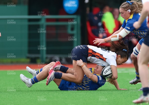 170126 - Gwalia Lightning v Edinburgh Rugby, Celtic Challenge - Nicole Marlow of Edinburgh Rugby is tackled