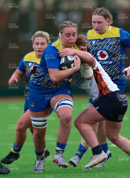 170126 - Gwalia Lightning v Edinburgh Rugby, Celtic Challenge - Tilly Vucaj of Gwalia Lightning charges forward