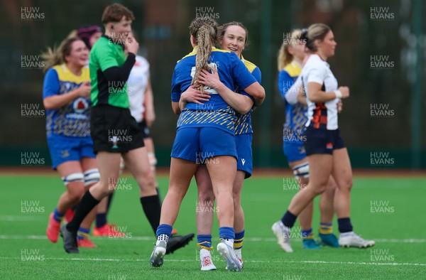 170126 - Gwalia Lightning v Edinburgh Rugby, Celtic Challenge - Gwalia Lightning celebrate on the final whistle