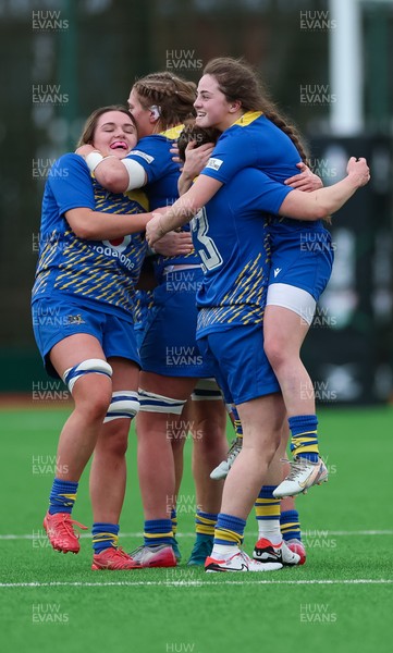 170126 - Gwalia Lightning v Edinburgh Rugby, Celtic Challenge - Gwalia Lightning celebrate on the final whistle