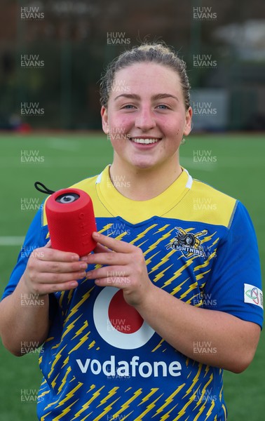 170126 - Gwalia Lightning v Edinburgh Rugby, Celtic Challenge - Player of the match Molly Reardon of Gwalia Lightning