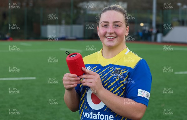 170126 - Gwalia Lightning v Edinburgh Rugby, Celtic Challenge - Player of the match Molly Reardon of Gwalia Lightning
