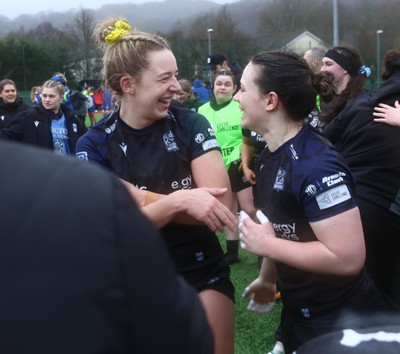 210226 - Gwalia Lightning v Glasgow - Celtic Challenge - Glasgow winning celebrations - Claudia McLaren