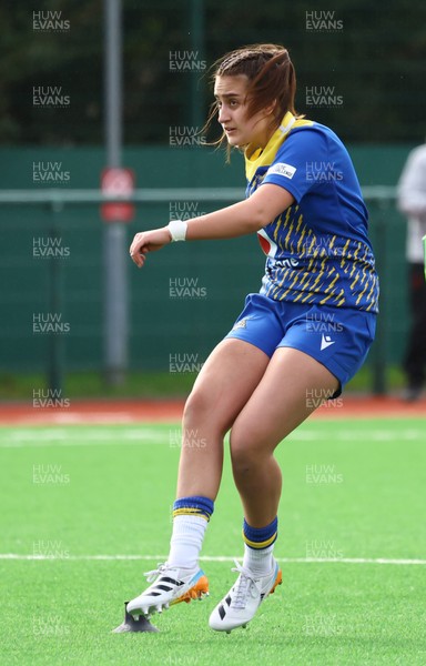 210226 - Gwalia Lightning v Glasgow - Celtic Challenge - Carys Hughes with the conversion