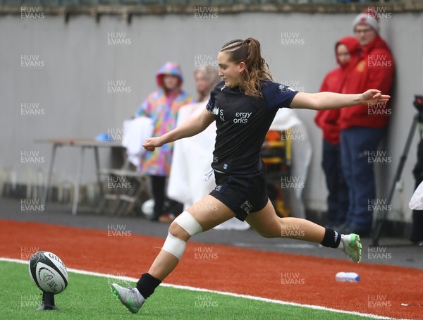 210226 - Gwalia Lightning v Glasgow - Celtic Challenge - Millie Warren with the conversion