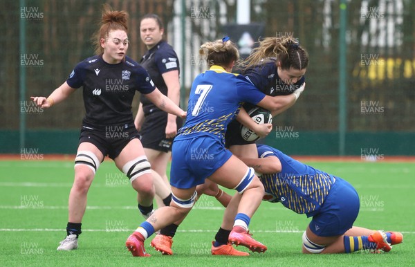 210226 - Gwalia Lightning v Glasgow - Celtic Challenge - Anwen Owen with the tackle