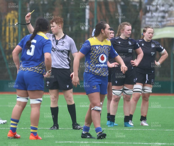 210226 - Gwalia Lightning v Glasgow - Celtic Challenge - Scuffle leading to yellow cards from referee Jack Davies