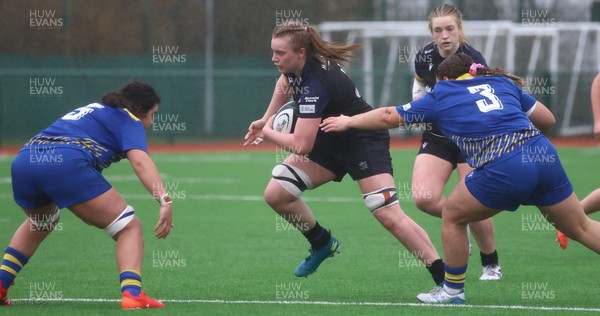 210226 - Gwalia Lightning v Glasgow - Celtic Challenge - Evie Hill and Chiara Pearce tackle
