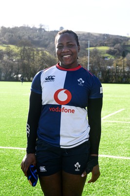 280226 - Gwalia Lightning v Wolfhounds - Celtic Challenge - Player of the match Linda Djougang of Wolfhounds