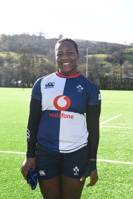 280226 - Gwalia Lightning v Wolfhounds - Celtic Challenge - Player of the match Linda Djougang of Wolfhounds