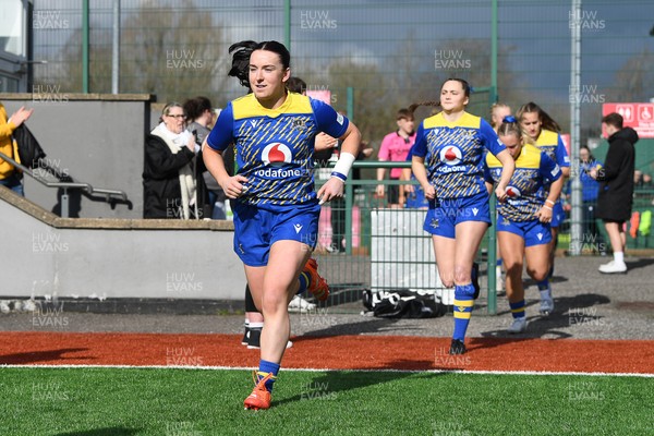 280226 - Gwalia Lightning v Wolfhounds - Celtic Challenge - Gwalia players run out at the start of the match