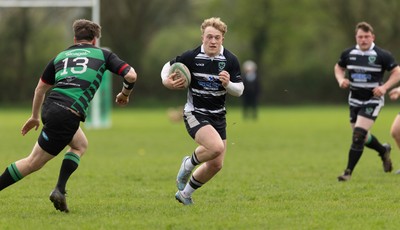 040426 - Caerleon v Gwernyfed RFC, Admiral National League 3 East Presentation - Gethin Davies of Gwernyfed  in action against Caerleon