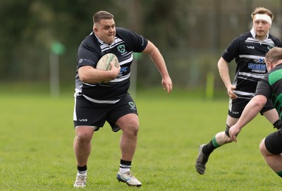 040426 - Caerleon v Gwernyfed RFC, Admiral National League 3 East Presentation - Gwernyfed RFC, in black and white, take on Caerleon having won the Admiral National League 3 East