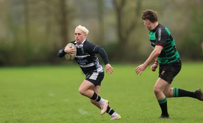040426 - Caerleon v Gwernyfed RFC, Admiral National League 3 East Presentation - Gwernyfed RFC, in black and white, take on Caerleon having won the Admiral National League 3 East