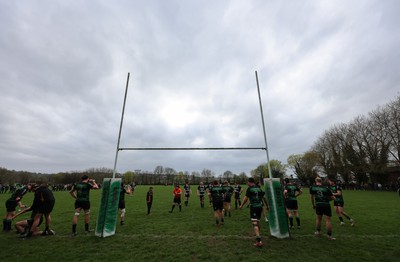 040426 - Caerleon v Gwernyfed RFC, Admiral National League 3 East Presentation - Gwernyfed RFC, in black and white, take on Caerleon having won the Admiral National League 3 East