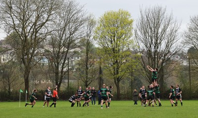 040426 - Caerleon v Gwernyfed RFC, Admiral National League 3 East Presentation - Gwernyfed RFC, in black and white, take on Caerleon having won the Admiral National League 3 East