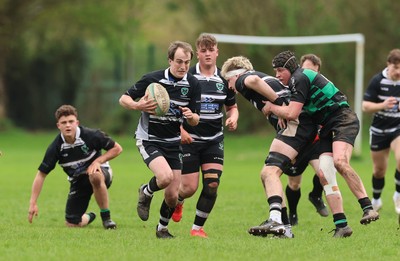 040426 - Caerleon v Gwernyfed RFC, Admiral National League 3 East Presentation - Gwernyfed RFC, in black and white, take on Caerleon having won the Admiral National League 3 East