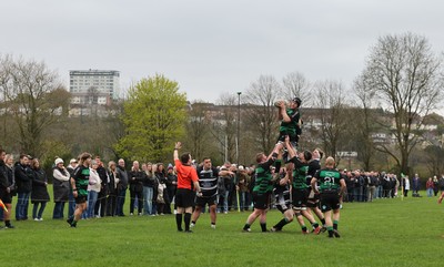 040426 - Caerleon v Gwernyfed RFC, Admiral National League 3 East Presentation - Gwernyfed RFC, in black and white, take on Caerleon having won the Admiral National League 3 East