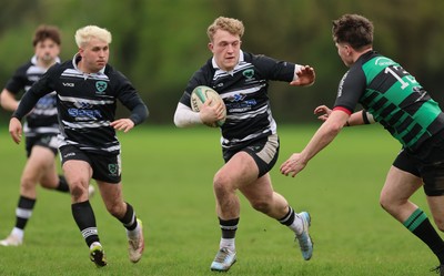 040426 - Caerleon v Gwernyfed RFC, Admiral National League 3 East Presentation - Gwernyfed RFC, in black and white, take on Caerleon having won the Admiral National League 3 East