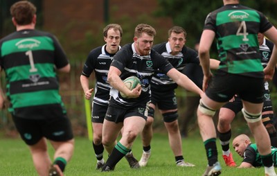 040426 - Caerleon v Gwernyfed RFC, Admiral National League 3 East Presentation - Gwernyfed RFC, in black and white, take on Caerleon having won the Admiral National League 3 East