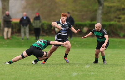 040426 - Caerleon v Gwernyfed RFC, Admiral National League 3 East Presentation - Gwernyfed RFC, in black and white, take on Caerleon having won the Admiral National League 3 East
