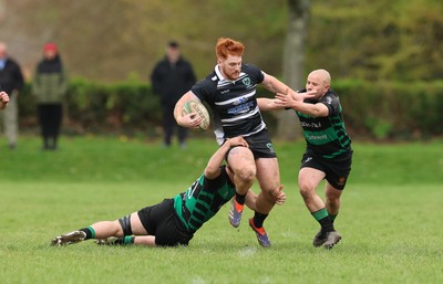 040426 - Caerleon v Gwernyfed RFC, Admiral National League 3 East Presentation - Gwernyfed RFC, in black and white, take on Caerleon having won the Admiral National League 3 East