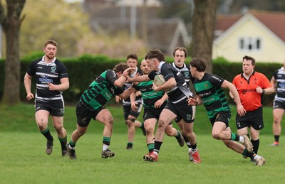 040426 - Caerleon v Gwernyfed RFC, Admiral National League 3 East Presentation - Gwernyfed RFC, in black and white, take on Caerleon having won the Admiral National League 3 East