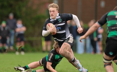 040426 - Caerleon v Gwernyfed RFC, Admiral National League 3 East Presentation - Gethin Davies of Gwernyfed dives in to score try