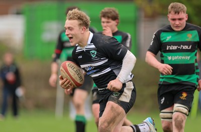 040426 - Caerleon v Gwernyfed RFC, Admiral National League 3 East Presentation - Gethin Davies of Gwernyfed dives in to score try