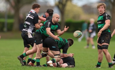 040426 - Caerleon v Gwernyfed RFC, Admiral National League 3 East Presentation - Gwernyfed RFC, in black and white, take on Caerleon having won the Admiral National League 3 East