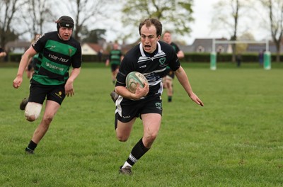 040426 - Caerleon v Gwernyfed RFC, Admiral National League 3 East Presentation - Luke Eckley  of Gwernyfed dives in to score try