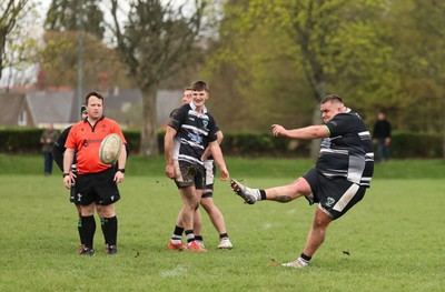 040426 - Caerleon v Gwernyfed RFC, Admiral National League 3 East Presentation - Gwernyfed RFC, in black and white, take on Caerleon having won the Admiral National League 3 East