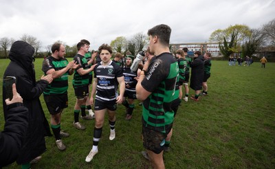 040426 - Caerleon v Gwernyfed RFC, Admiral National League 3 East Presentation - Gwernyfed RFC, in black and white, take on Caerleon having won the Admiral National League 3 East