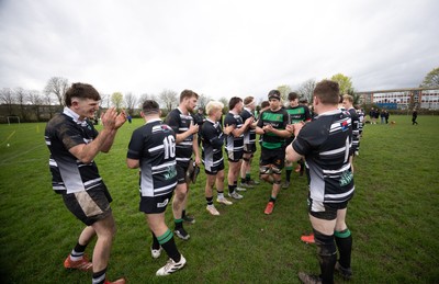 040426 - Caerleon v Gwernyfed RFC, Admiral National League 3 East Presentation - Gwernyfed RFC, in black and white, take on Caerleon having won the Admiral National League 3 East